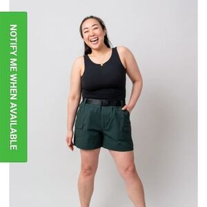 Alder Green Hiking Shorts with Belt